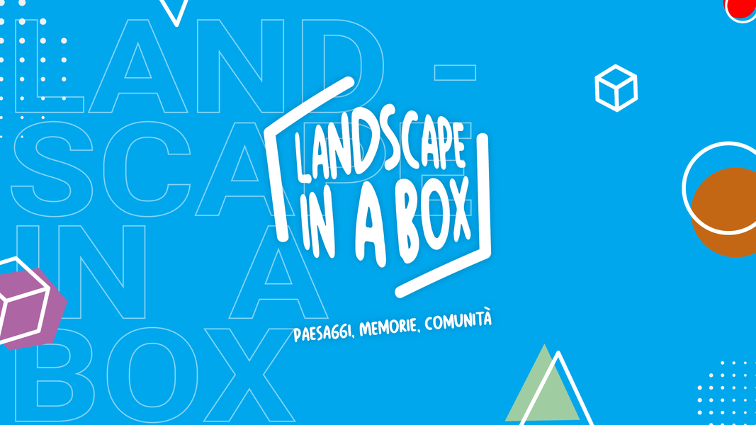 Landascape in a box - Particolare della grafica coordinata realizzata per l'evento pubblico online "Landscape in a box si racconta" - Filippo Bonadiman